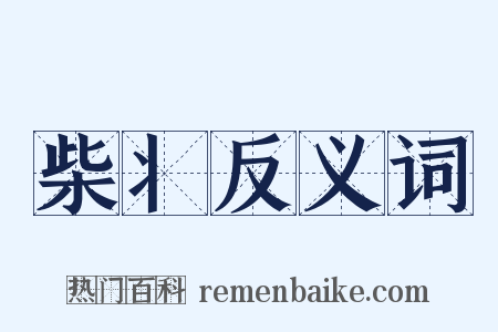 柴丬反义词是什么意思的图片